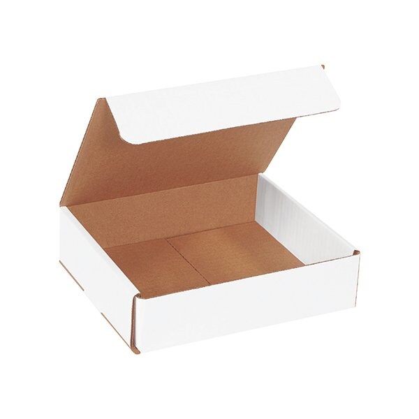 Bsc Preferred 8 x 7 x 2'' White Corrugated Mailers, 50PK BUY00028742 - main